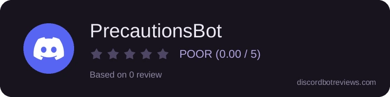 Rating banner for PrecautionsBot