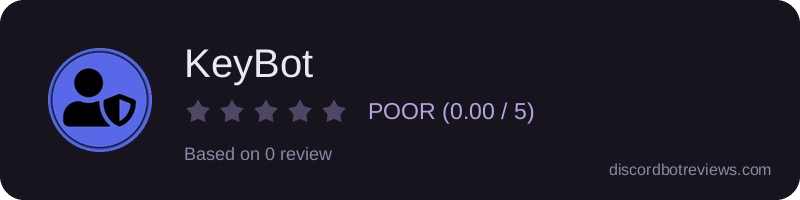 Rating widget preview for KeyBot