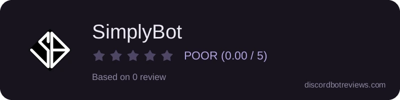 Rating widget preview for SimplyBot