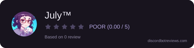 Rating widget preview for July™