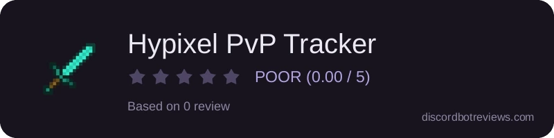 Rating widget preview for Hypixel PvP Tracker