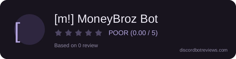 Rating widget preview for [m!] MoneyBroz Bot