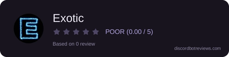 Rating widget preview for Exotic