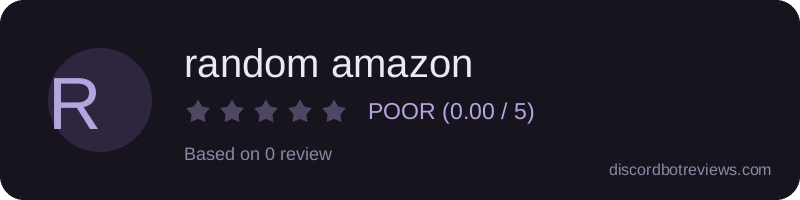 Rating widget preview for random amazon