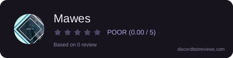 Rating widget preview for Mawes