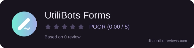 Rating widget preview for UtiliBots Forms