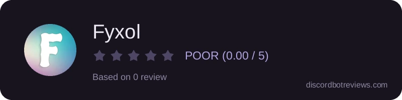 Rating widget preview for Fyxol