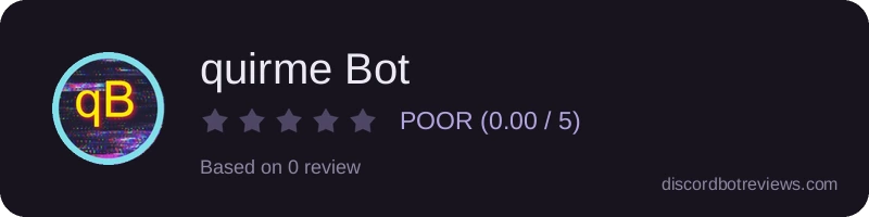 Rating widget preview for quirme Bot