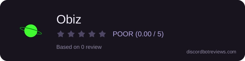 Rating widget preview for Obiz