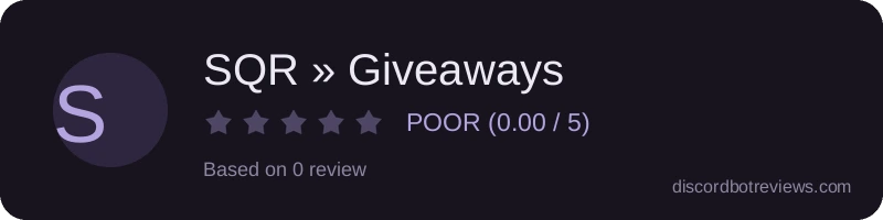 Rating widget preview for SQR » Giveaways