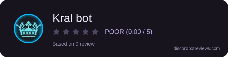 Rating widget preview for Kral bot
