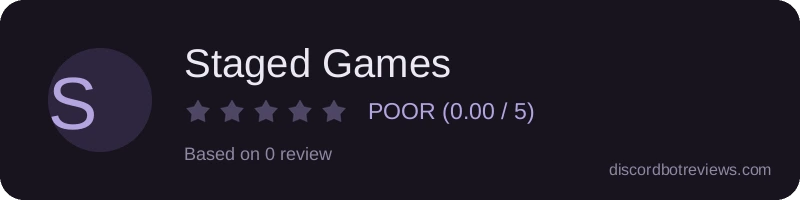 Rating widget preview for Staged Games