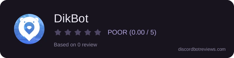 Rating widget preview for DikBot