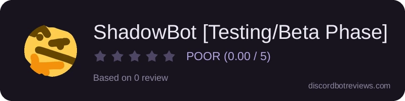 Rating widget preview for ShadowBot [Testing/Beta Phase]