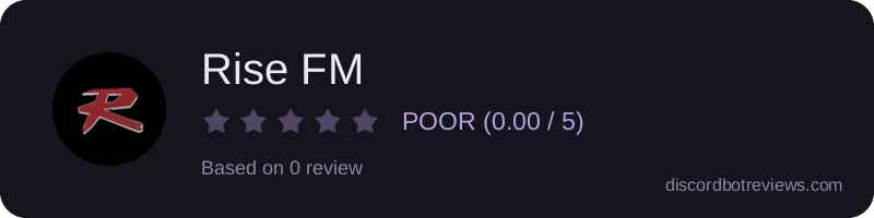 Rating widget preview for Rise FM