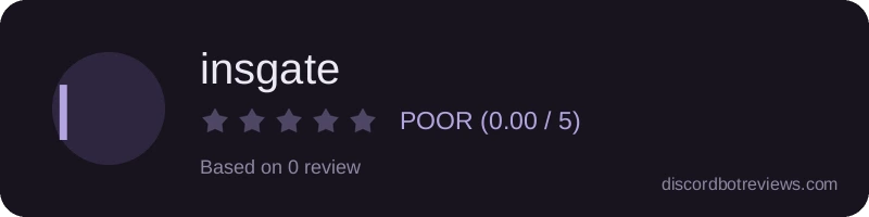Rating widget preview for insgate