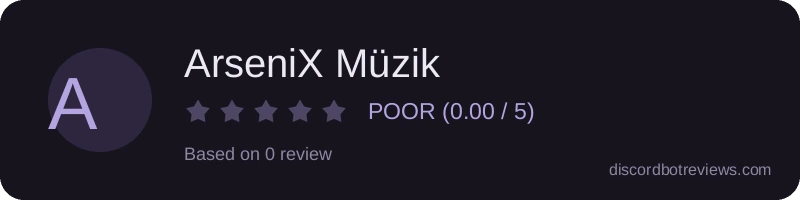 Rating widget preview for ArseniX Müzik