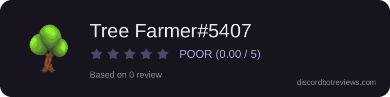 Rating widget preview for Tree Farmer#5407