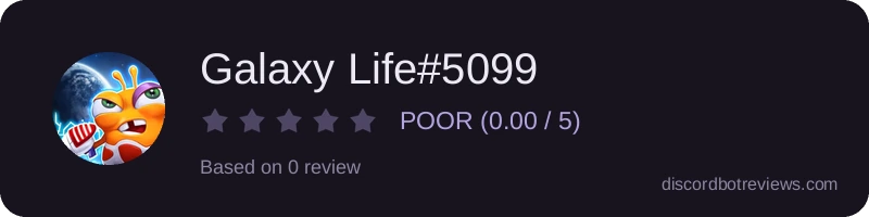 Rating widget preview for Galaxy Life#5099