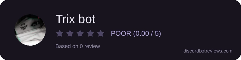 Rating widget preview for Trix bot