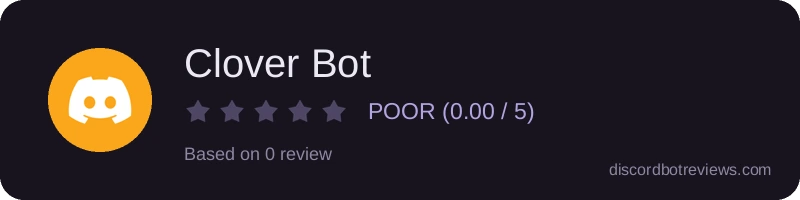 Rating widget preview for Clover Bot