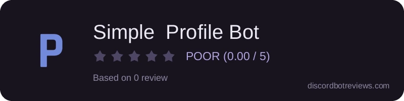 Rating widget preview for Simple  Profile Bot