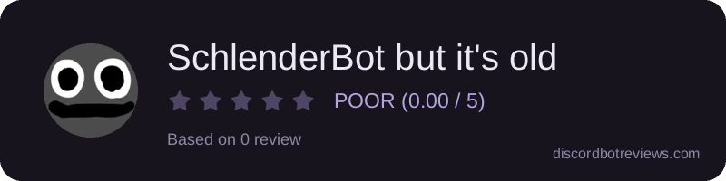 Rating widget preview for SchlenderBot but it's old
