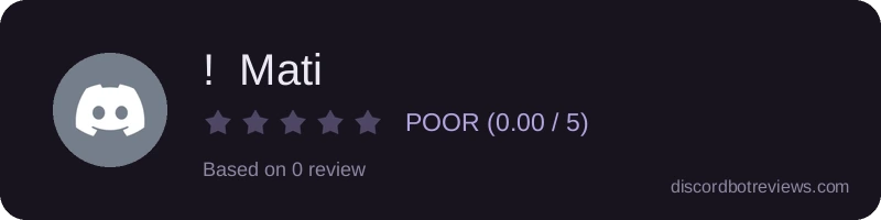 Rating banner for !  Mati