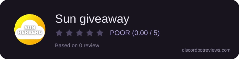 Rating widget preview for Sun giveaway 