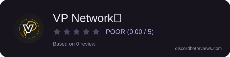 Rating widget preview for VP Network✨