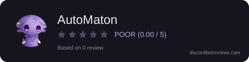 Rating widget preview for AutoMaton