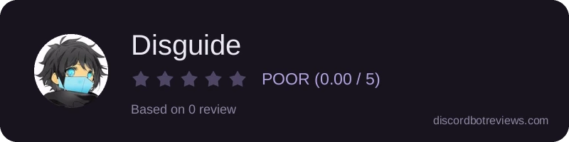 Rating widget preview for Disguide