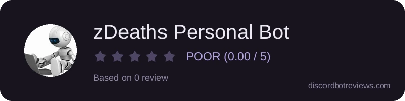 Rating widget preview for zDeaths Personal Bot