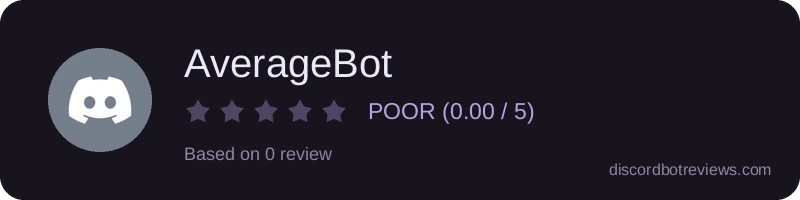 Rating widget preview for AverageBot