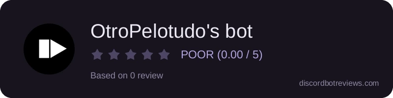 Rating widget preview for OtroPelotudo's bot