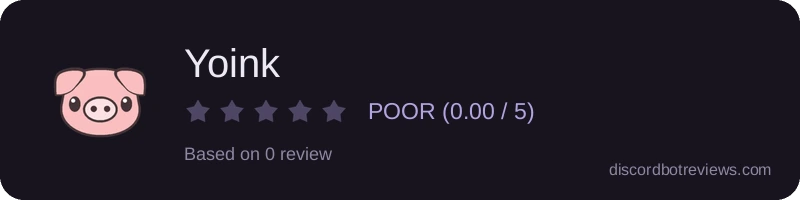 Rating widget preview for Yoink