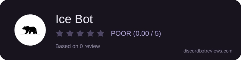 Rating widget preview for Ice Bot