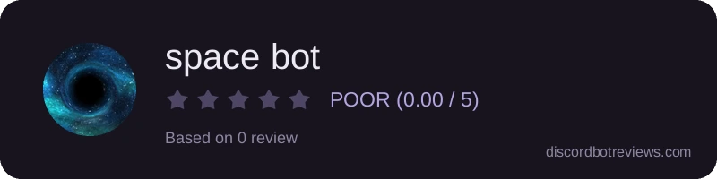 Rating banner for space bot 