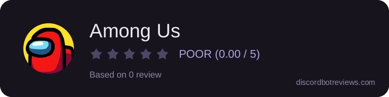 Rating widget preview for Among Us