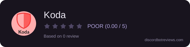 Rating widget preview for Koda