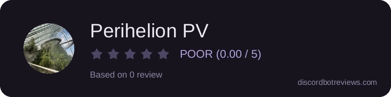 Rating widget preview for Perihelion PV