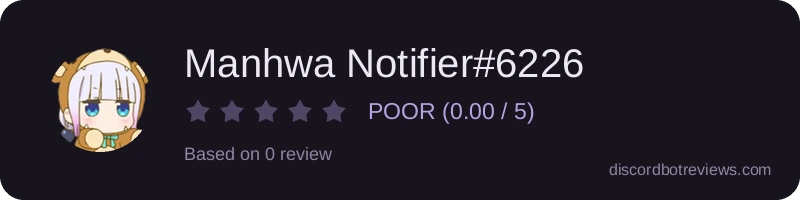 Rating widget preview for Manhwa Notifier#6226