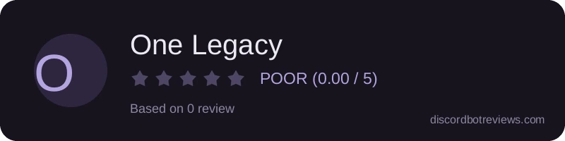 Rating widget preview for One Legacy