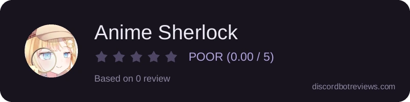 Rating widget preview for Anime Sherlock