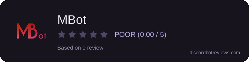 Rating widget preview for MBot
