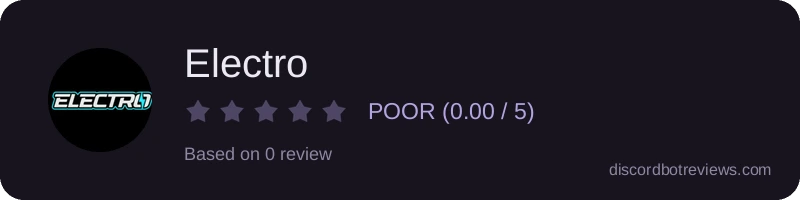 Rating widget preview for Electro