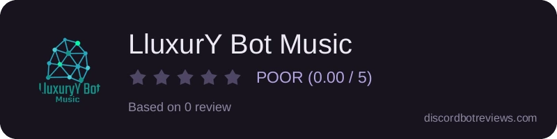 Rating widget preview for LluxurY Bot Music