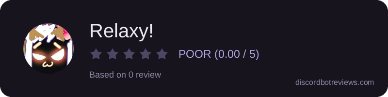 Rating widget preview for Relaxy!