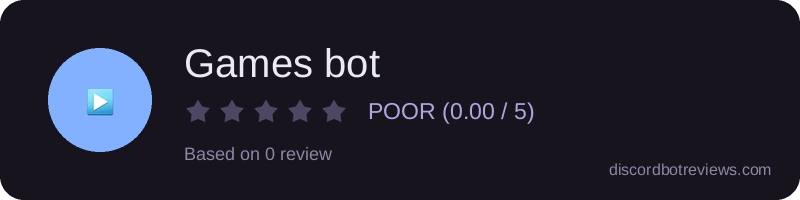 Rating widget preview for Games bot
