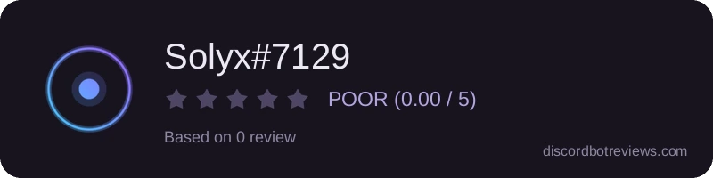 Rating widget preview for Solyx#7129